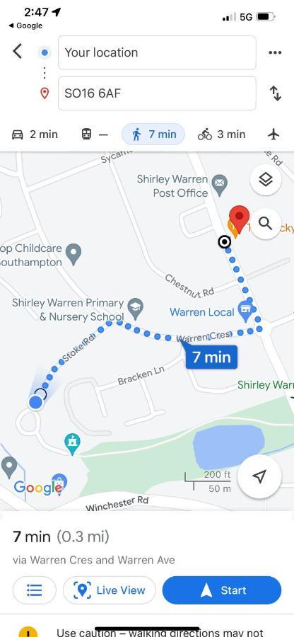 Shirley House 2, Self Catering Guest House, Self Check In, Smart Locks, 10 Min Walk To Southampton General, Aspire And Princess Anne Hospitals, Access To Fully Equipped Kitchen, Excellent Transport Links, Ideal For Longer Stays And Hospital Shifts Buitenkant foto